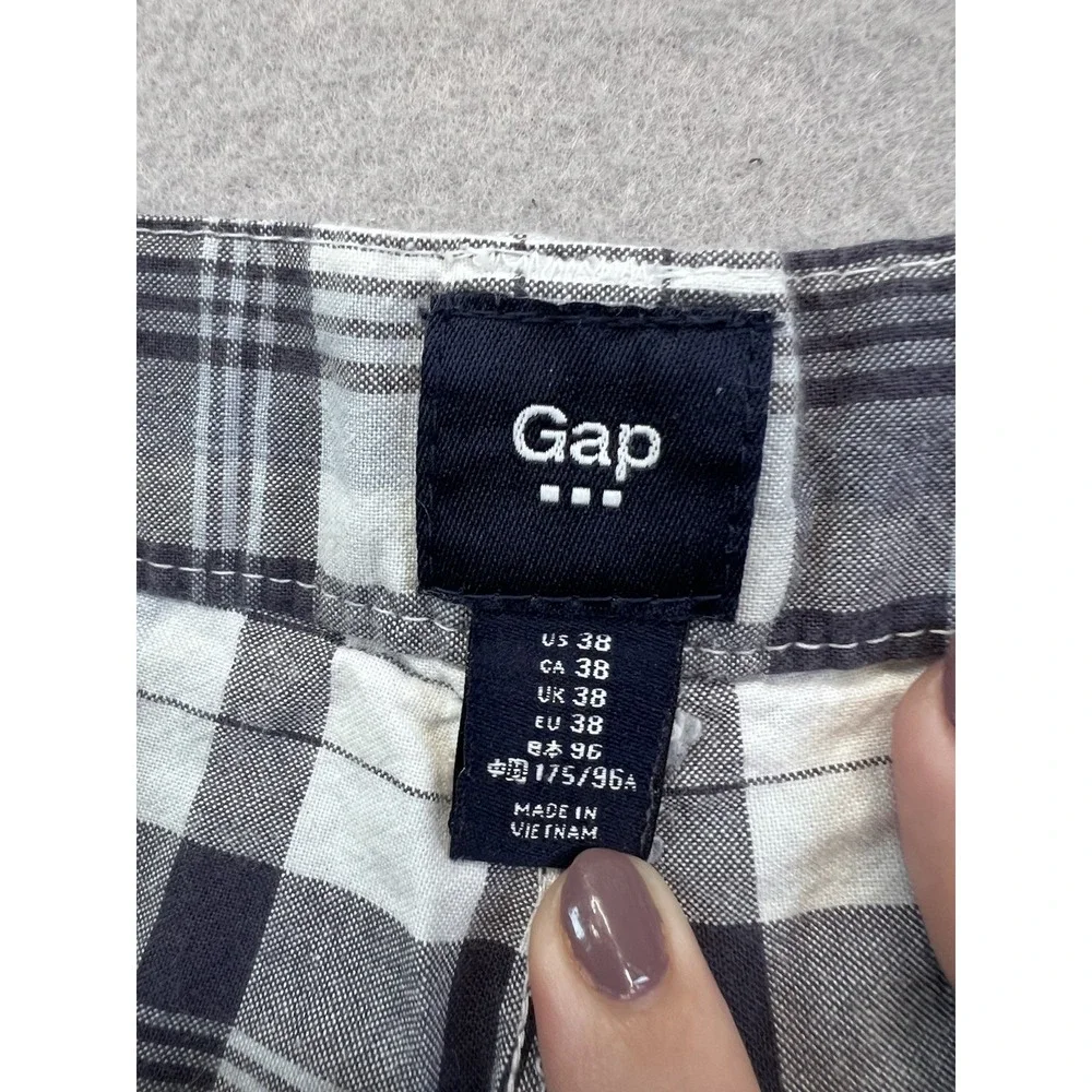 Gap Shorts Plaid Flat Front Cotton‎ Bermuda 9.5